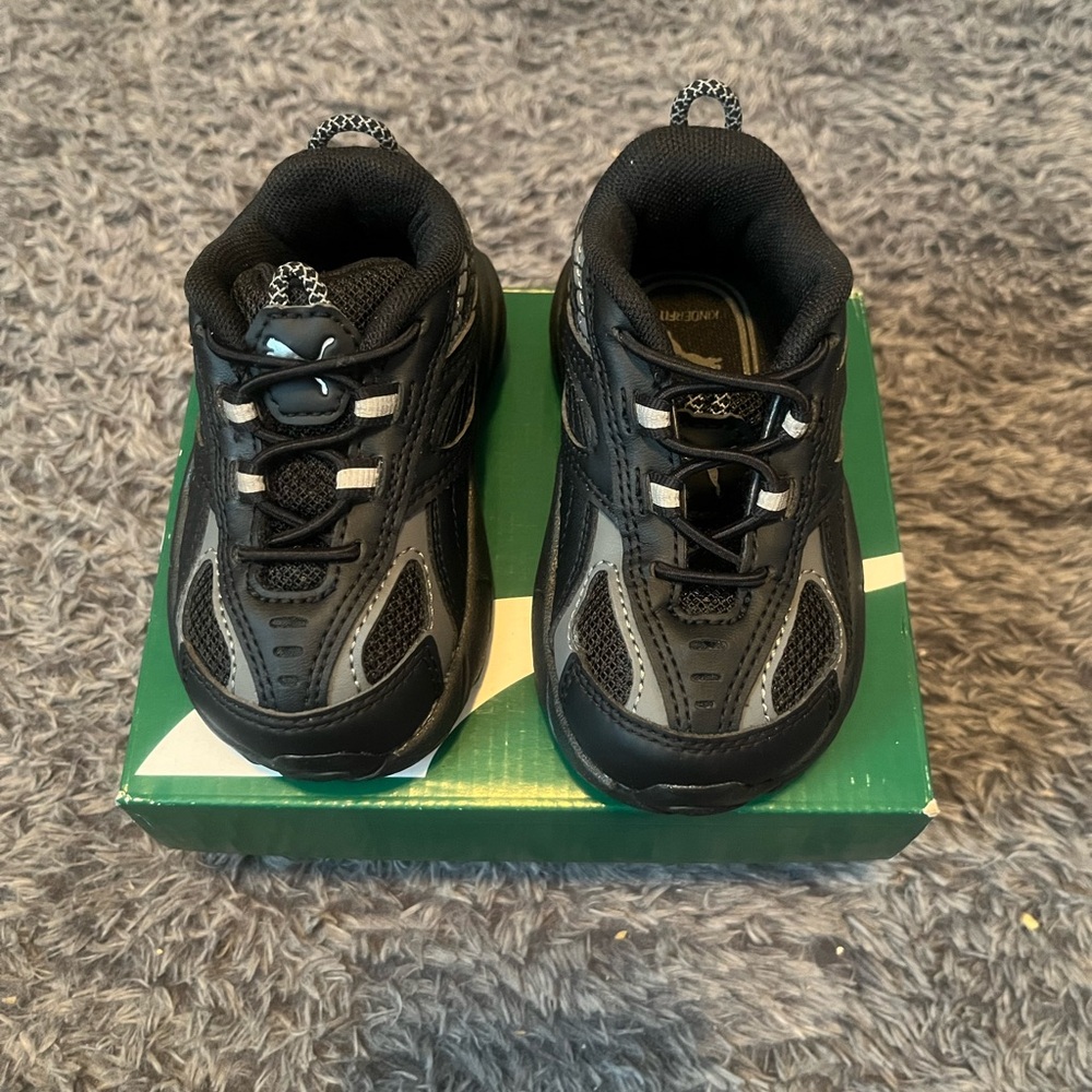 Puma Kids Black and Gray Sneakers